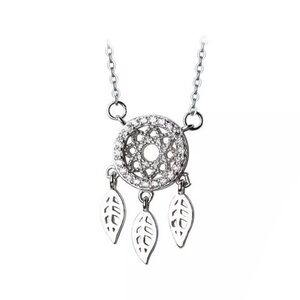 925 Sterling Silver Dream Catcher Pendant Necklace